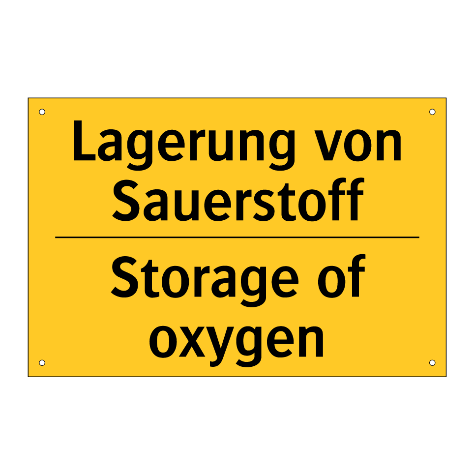 Lagerung von Sauerstoff - Storage of oxygen
