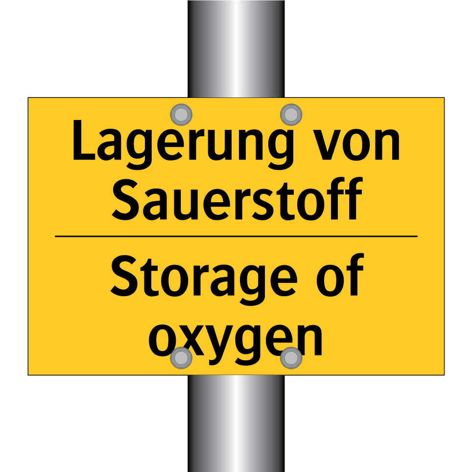 Lagerung von Sauerstoff - Storage of oxygen