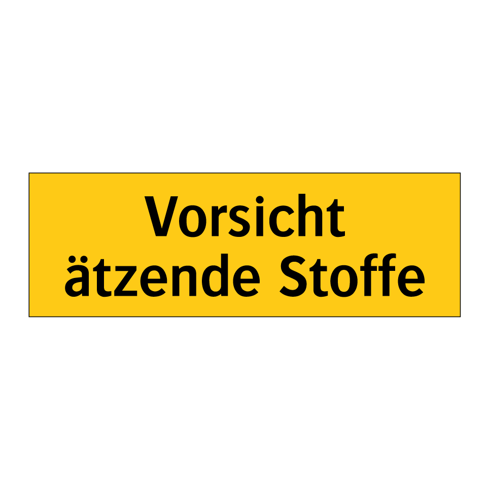 Vorsicht ätzende Stoffe