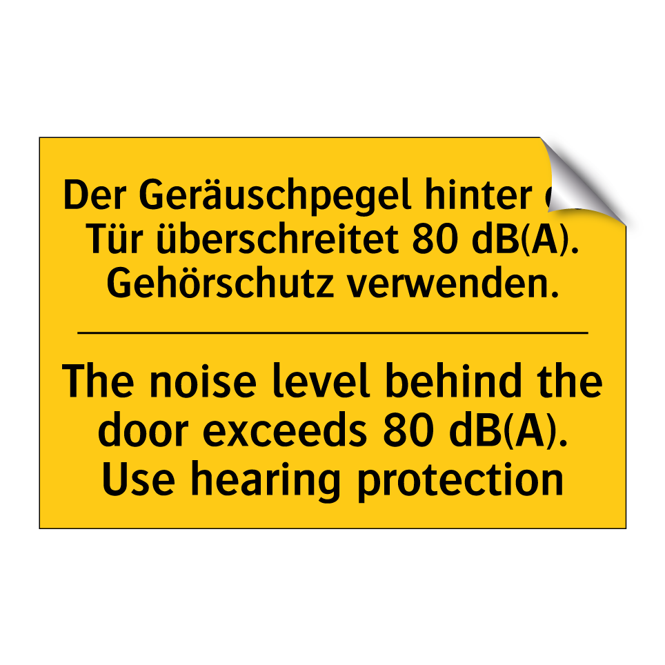 Der Geräuschpegel hinter der Tür /.../ - The noise level behind the door /.../