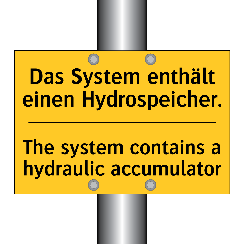 Das System enthält einen Hydrospeicher./.../ - The system contains a hydraulic /.../