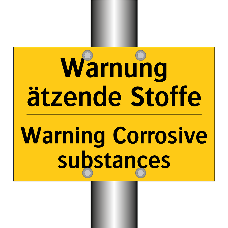 Warnung ätzende Stoffe - Warning Corrosive substances
