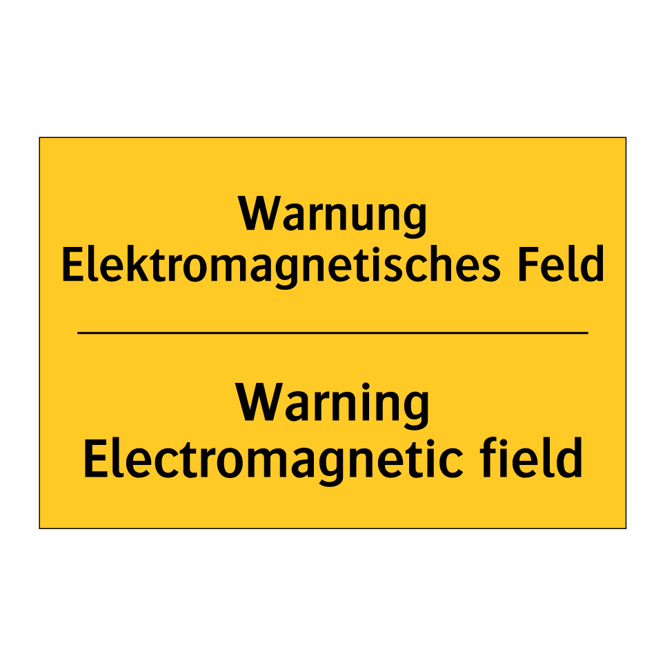 Warnung Elektromagnetisches Feld/.../ - Warning Electromagnetic field