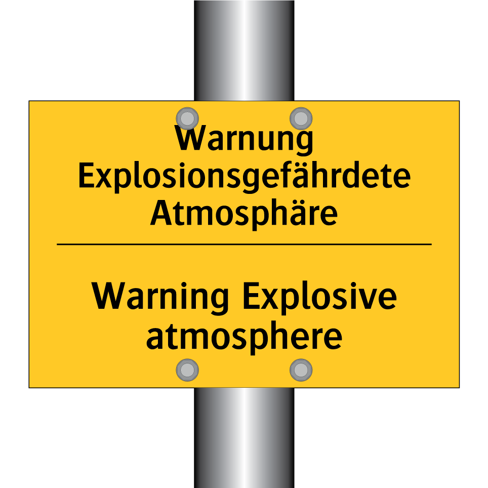 Warnung Explosionsgefährdete Atmosphäre/.../ - Warning Explosive atmosphere