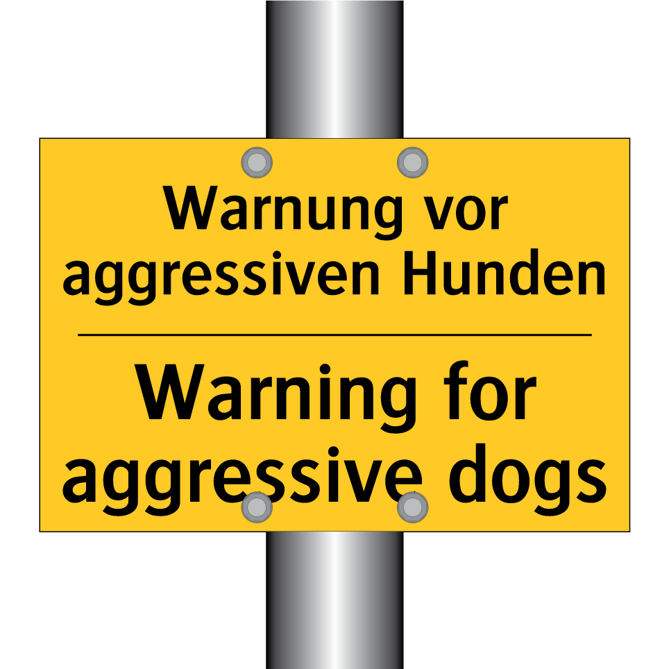 Warnung vor aggressiven Hunden - Warning for aggressive dogs