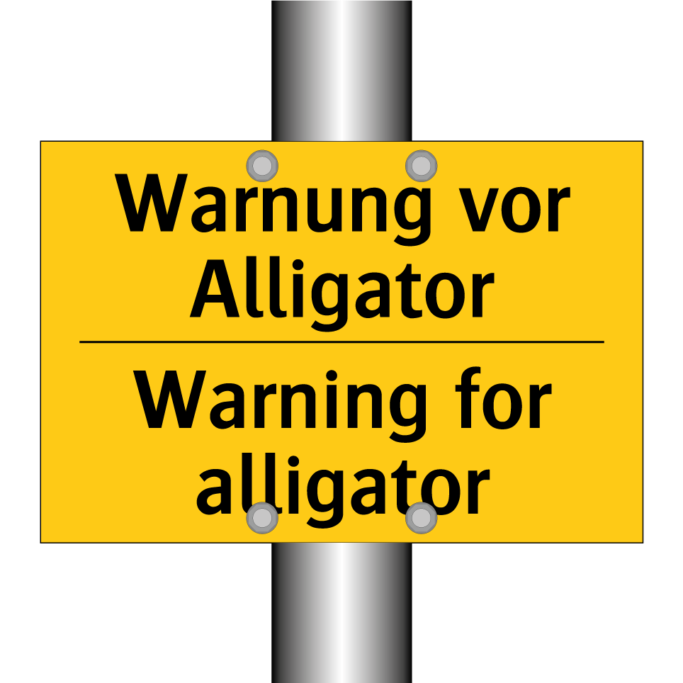 Warnung vor Alligator - Warning for alligator