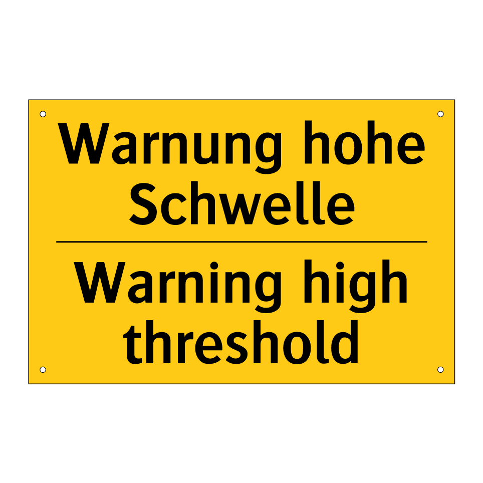 Warnung hohe Schwelle - Warning high threshold