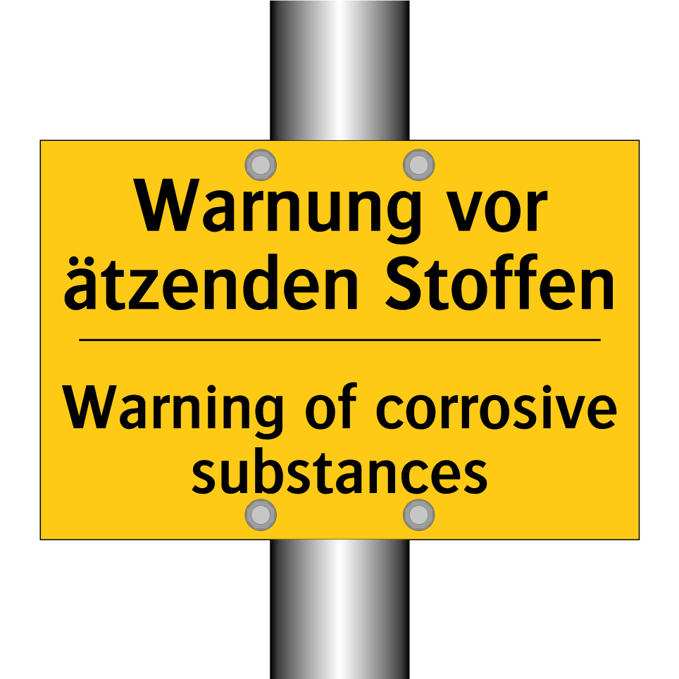 Warnung vor ätzenden Stoffen - Warning of corrosive substances/.../