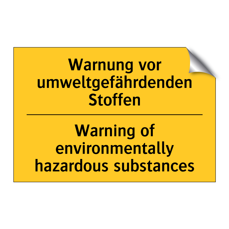 Warnung vor umweltgefährdenden /.../ - Warning of environmentally hazardous /.../
