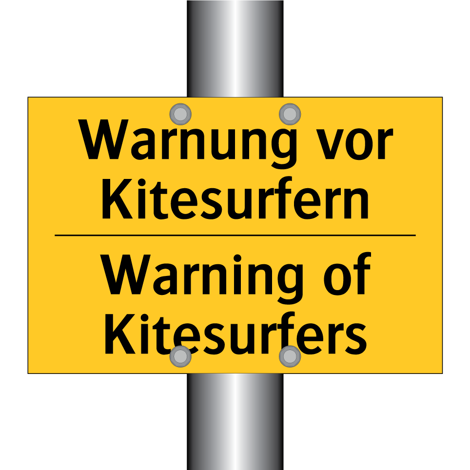 Warnung vor Kitesurfern - Warning of Kitesurfers