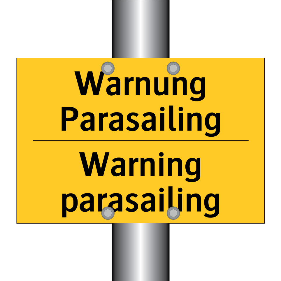 Warnung Parasailing - Warning parasailing