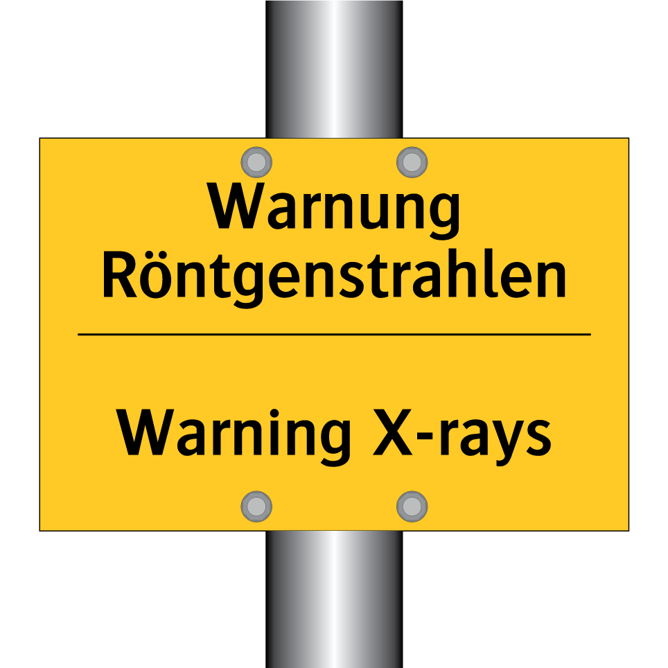 Warnung Röntgenstrahlen - Warning X-rays