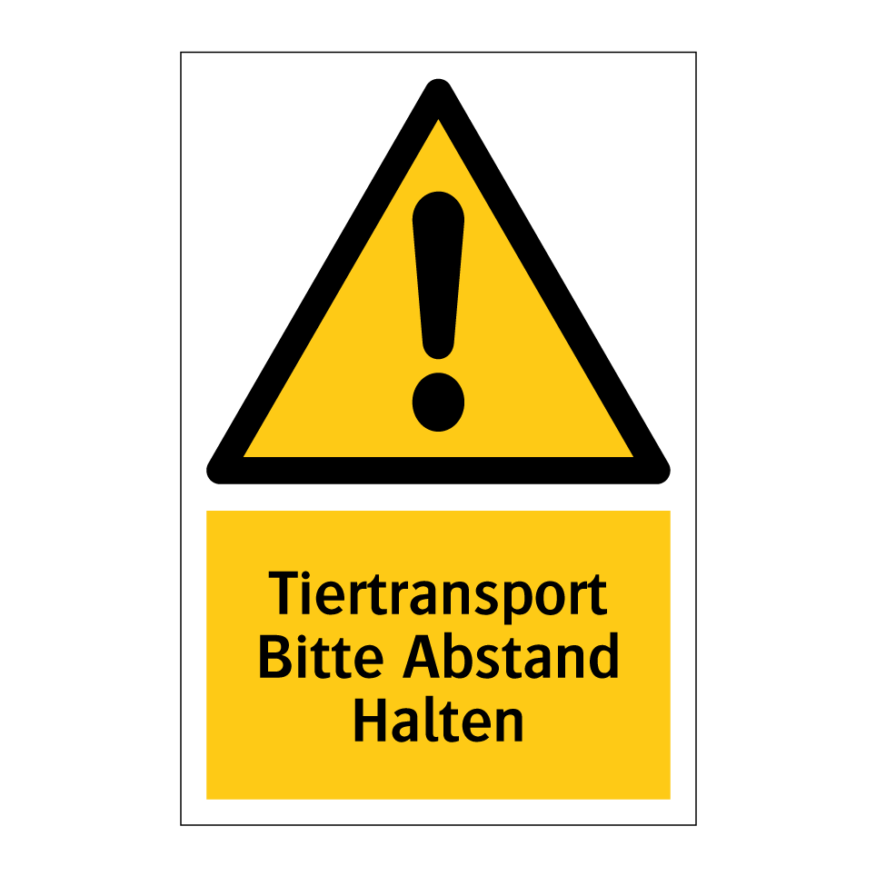 Tiertransport Bitte Abstand Halten