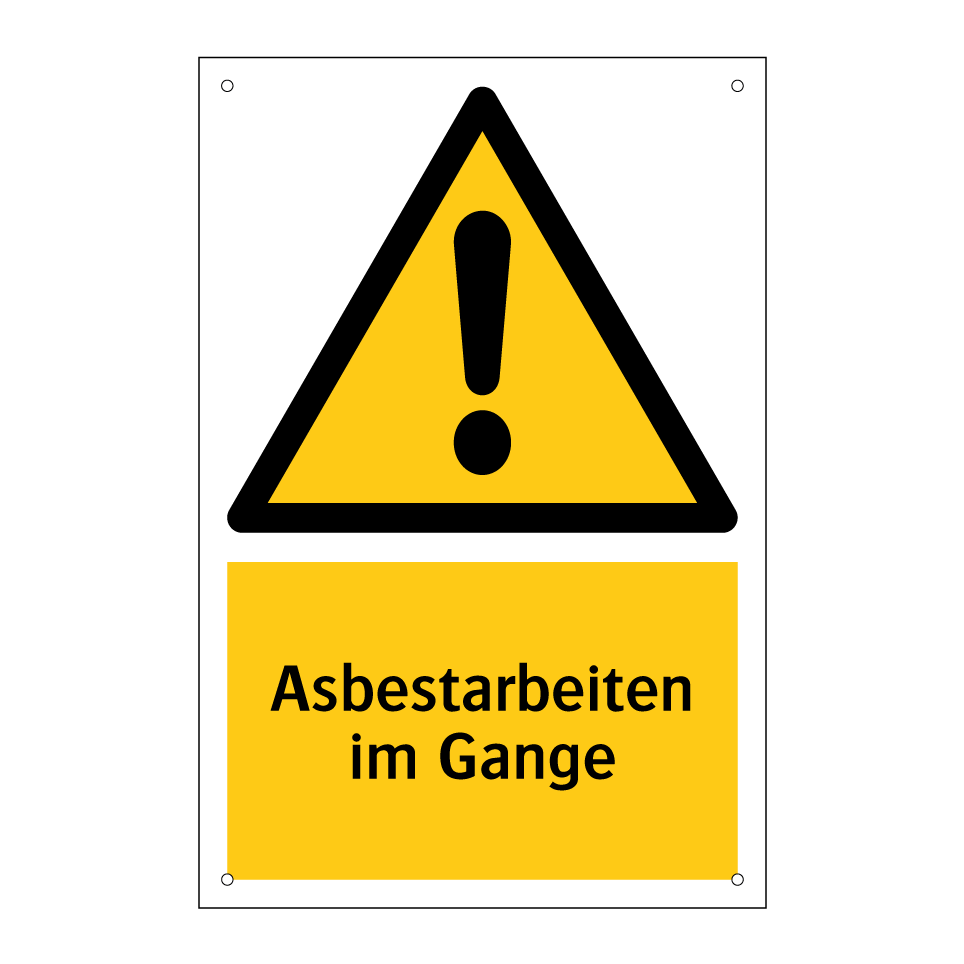 Asbestarbeiten im Gange
