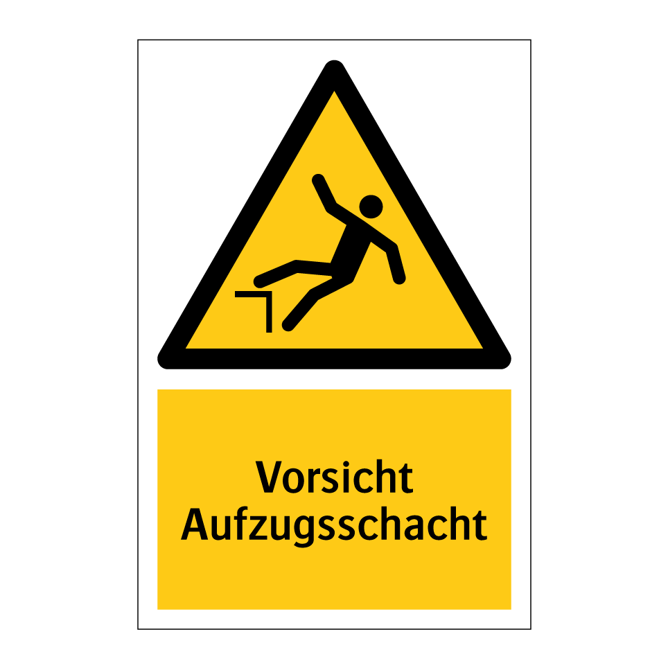 Vorsicht Aufzugsschacht