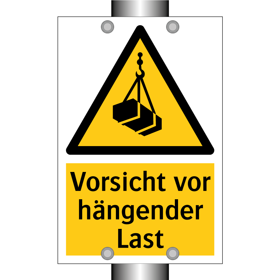 Vorsicht vor hängender Last