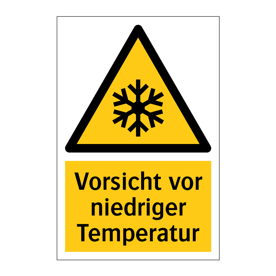 Vorsicht vor niedriger Temperatur