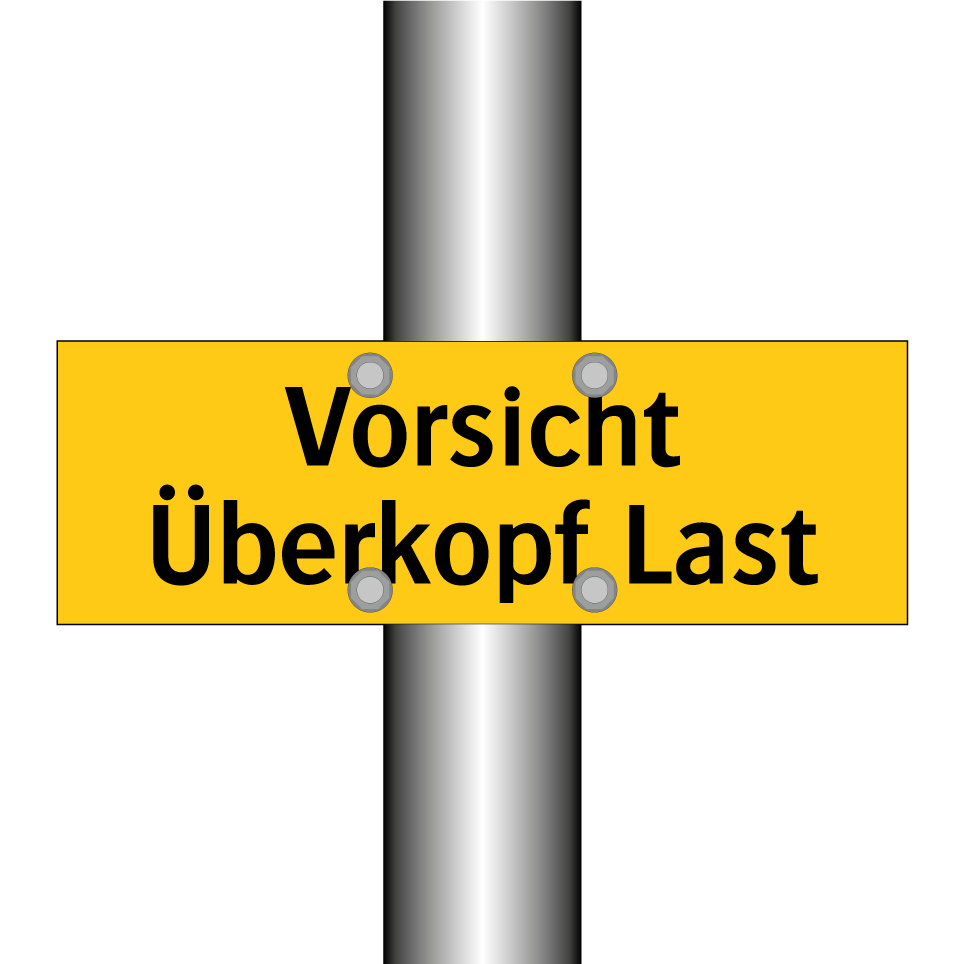 Vorsicht Überkopf Last
