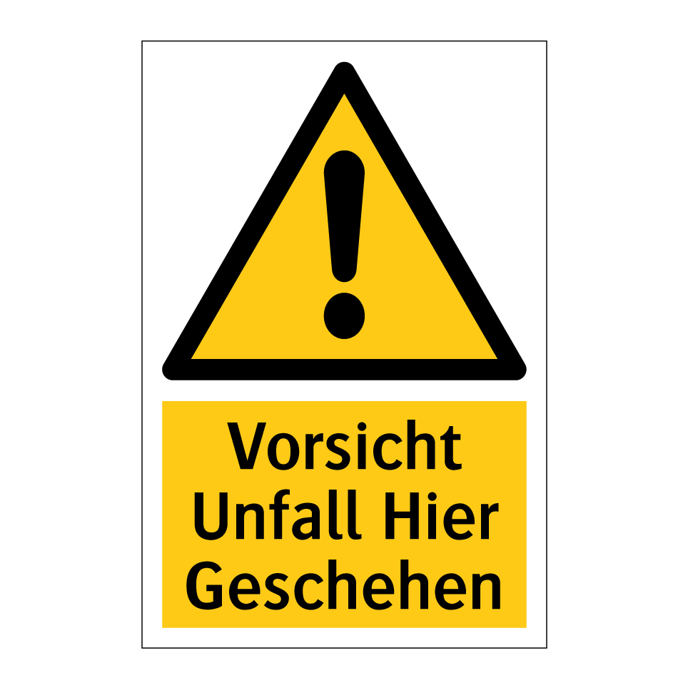 Vorsicht Unfall Hier Geschehen