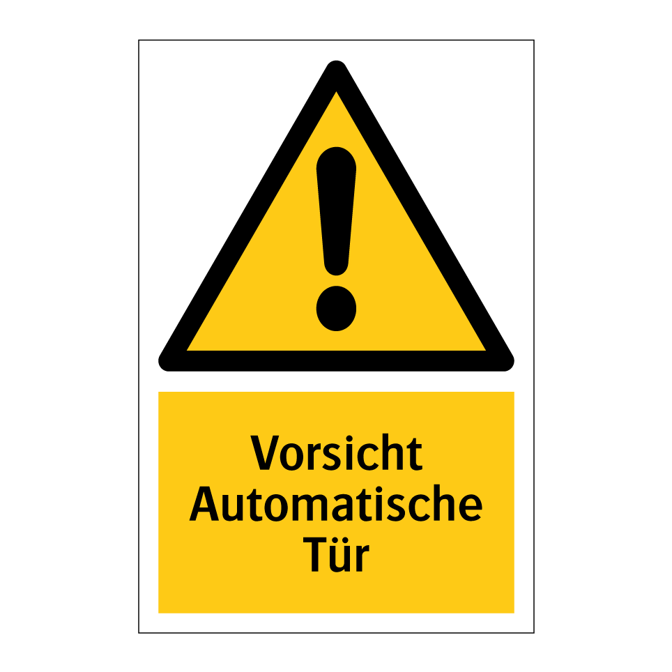Vorsicht Automatische Tür
