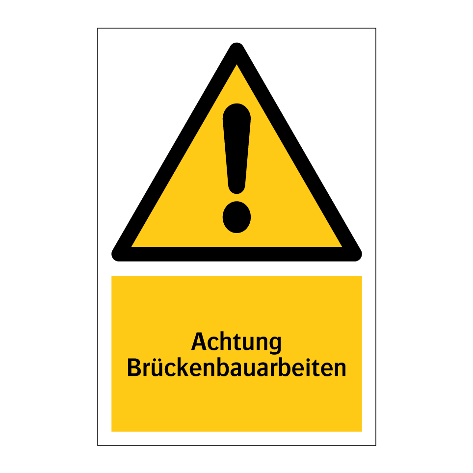 Achtung Brückenbauarbeiten