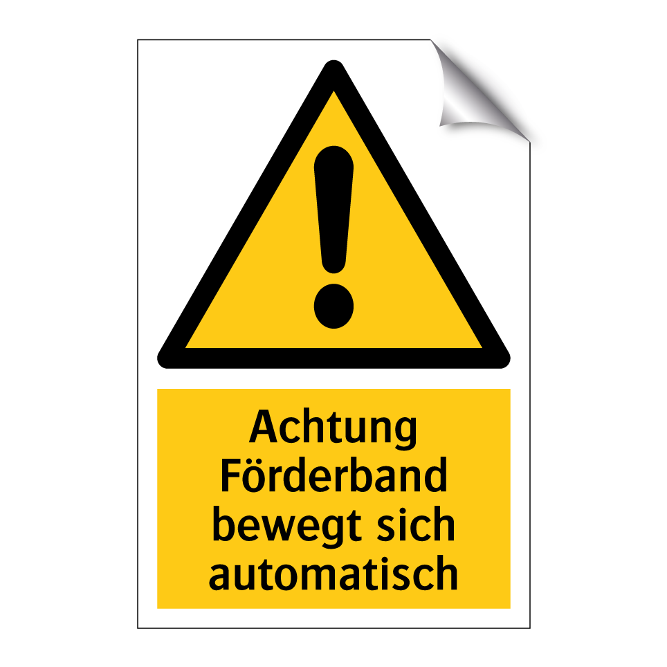 Achtung Förderband bewegt sich automatisch
