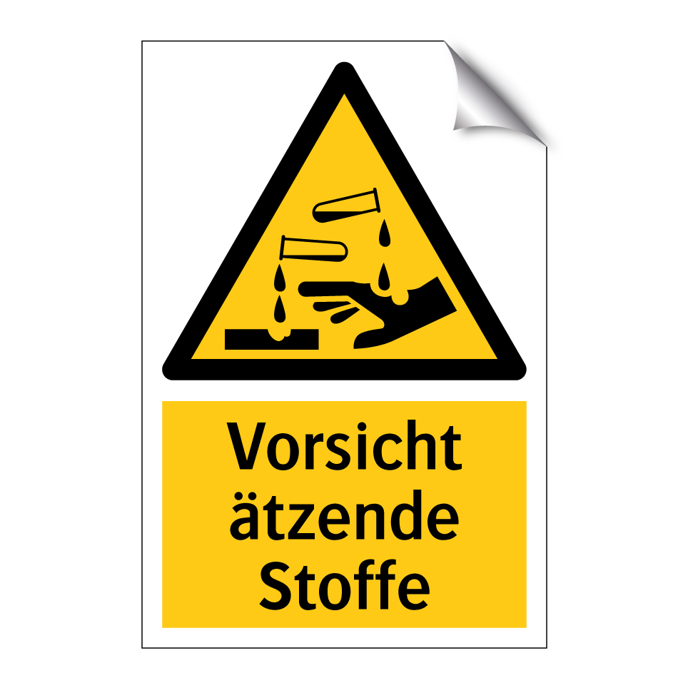 Vorsicht ätzende Stoffe