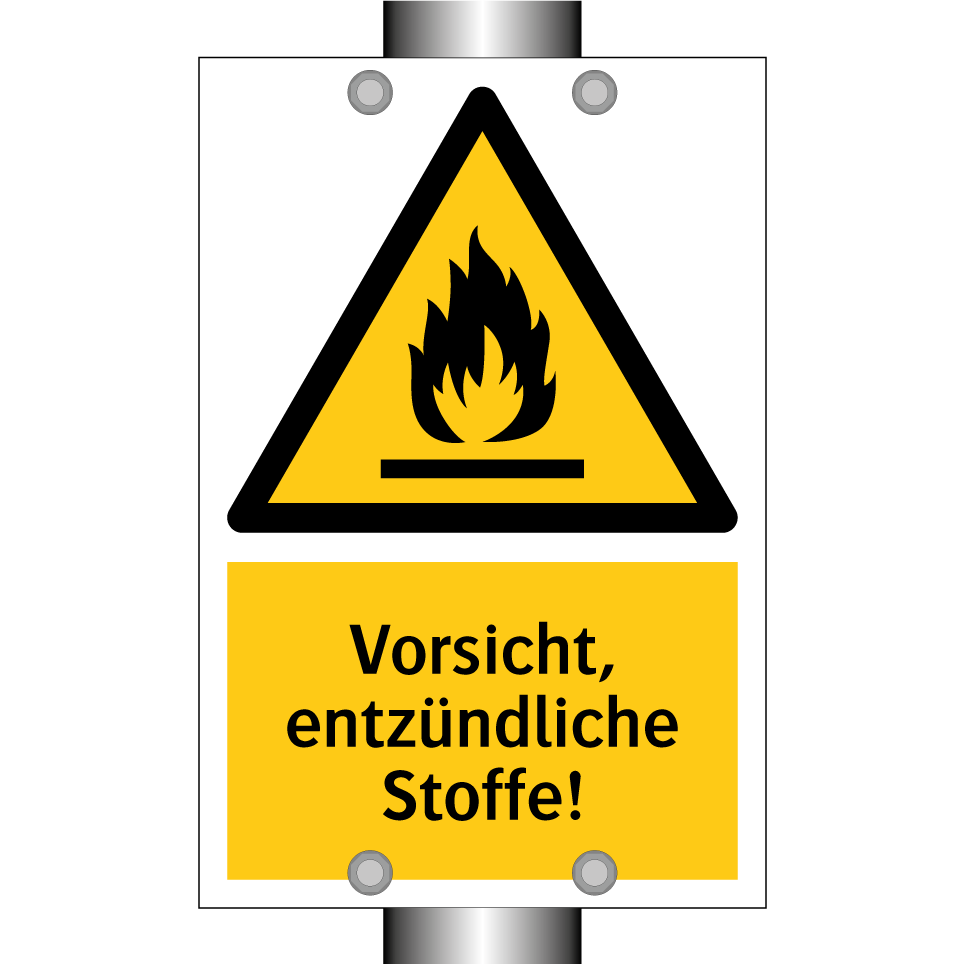 Vorsicht, entzündliche Stoffe!