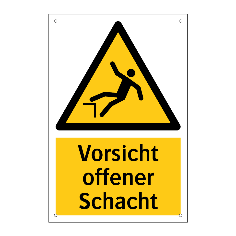 Vorsicht offener Schacht