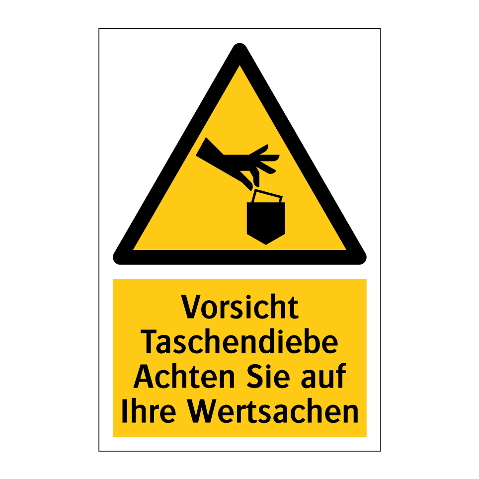 Vorsicht Taschendiebe Achten Sie auf Ihre Wertsachen
