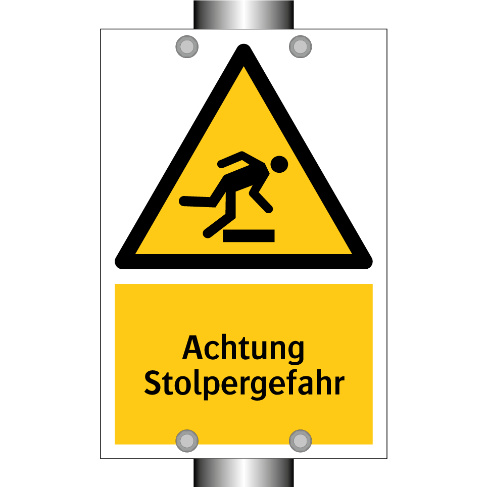 Achtung Stolpergefahr