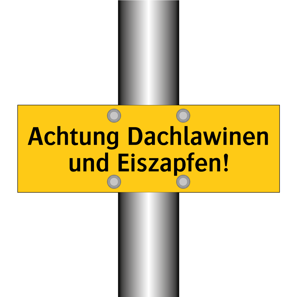 Achtung Dachlawinen und Eiszapfen!