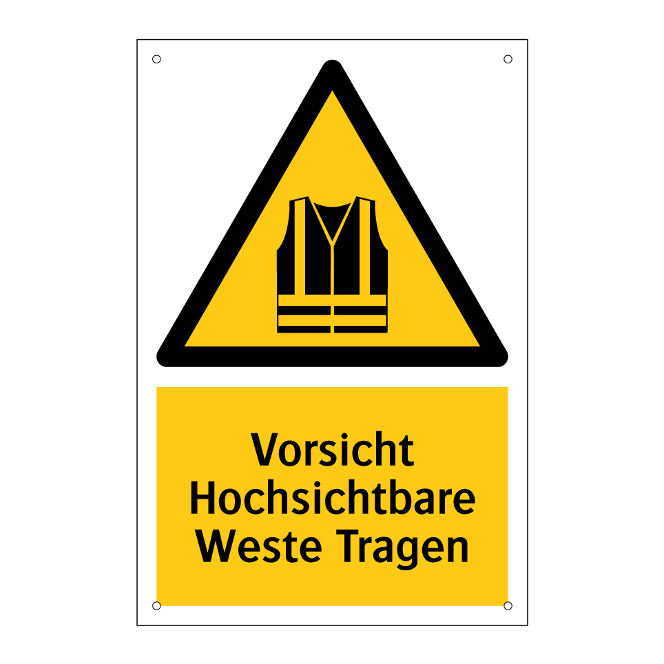 Vorsicht Hochsichtbare Weste Tragen