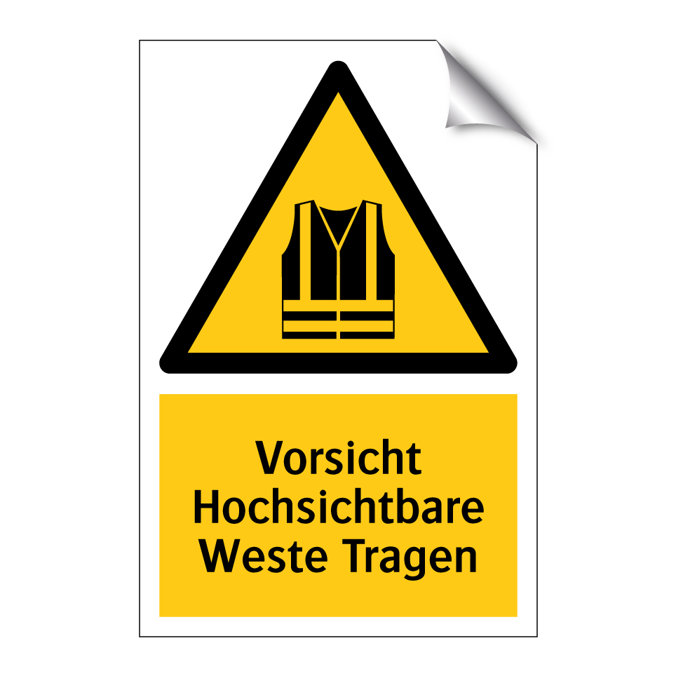 Vorsicht Hochsichtbare Weste Tragen