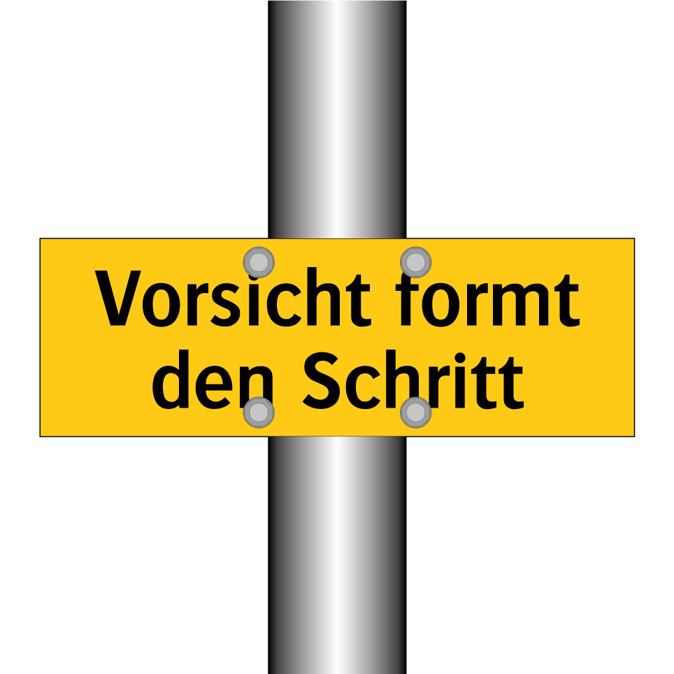 Vorsicht formt den Schritt