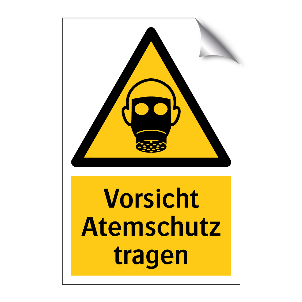 Vorsicht Atemschutz tragen