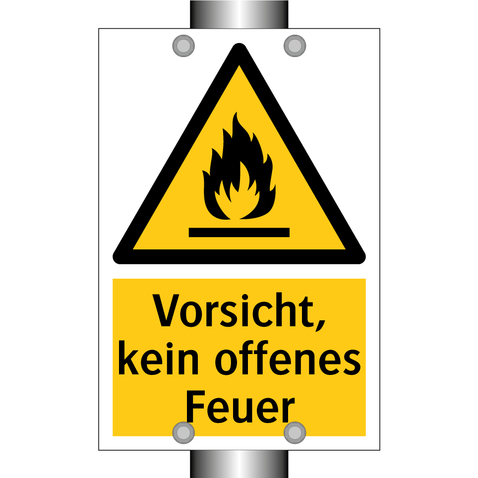 Vorsicht, kein offenes Feuer