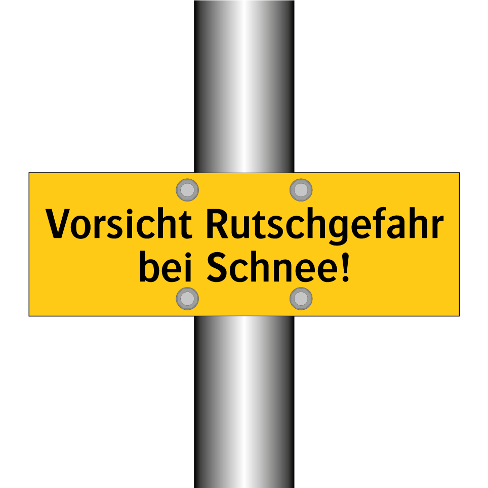 Vorsicht Rutschgefahr bei Schnee!