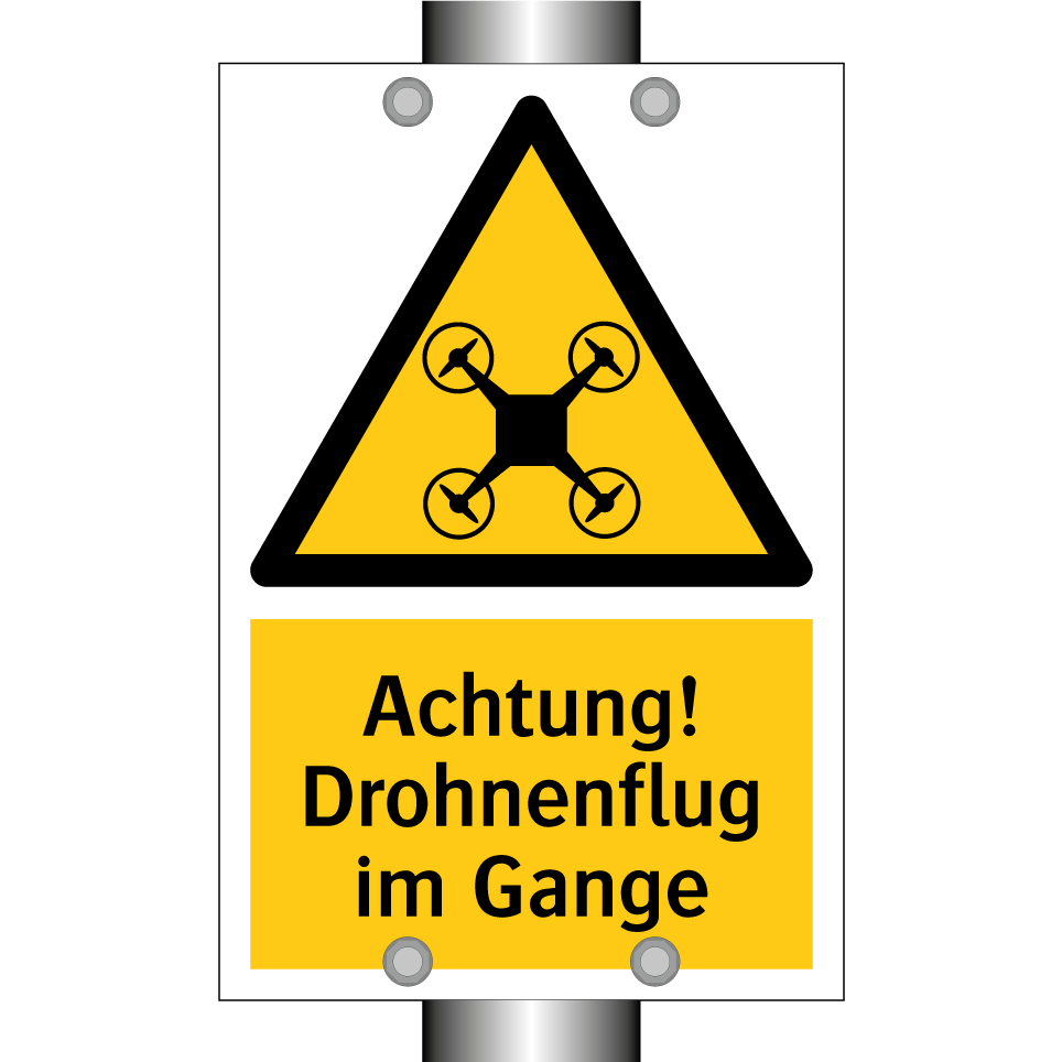 Achtung! Drohnenflug im Gange