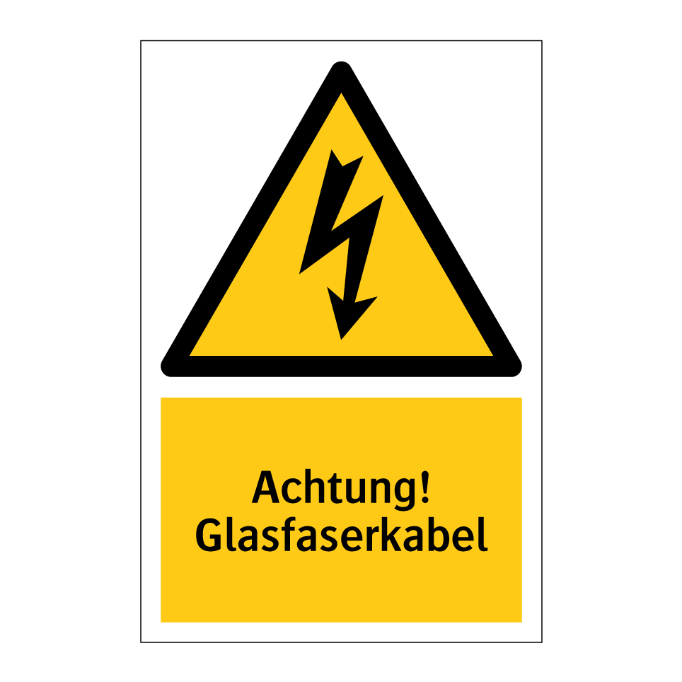 Achtung! Glasfaserkabel