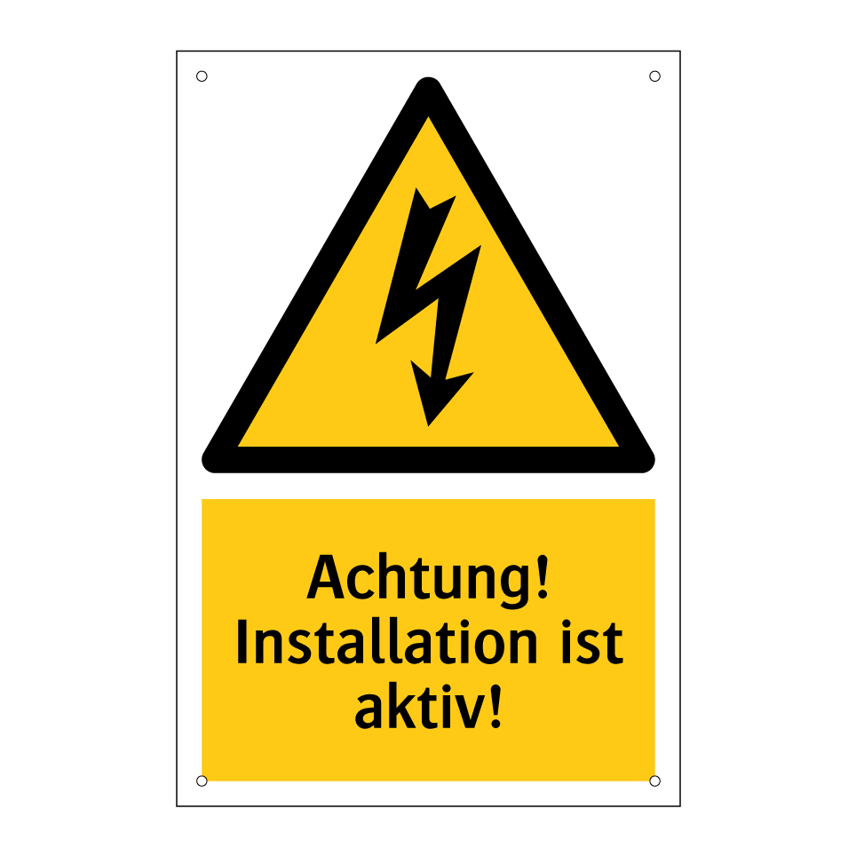 Achtung! Installation ist aktiv!