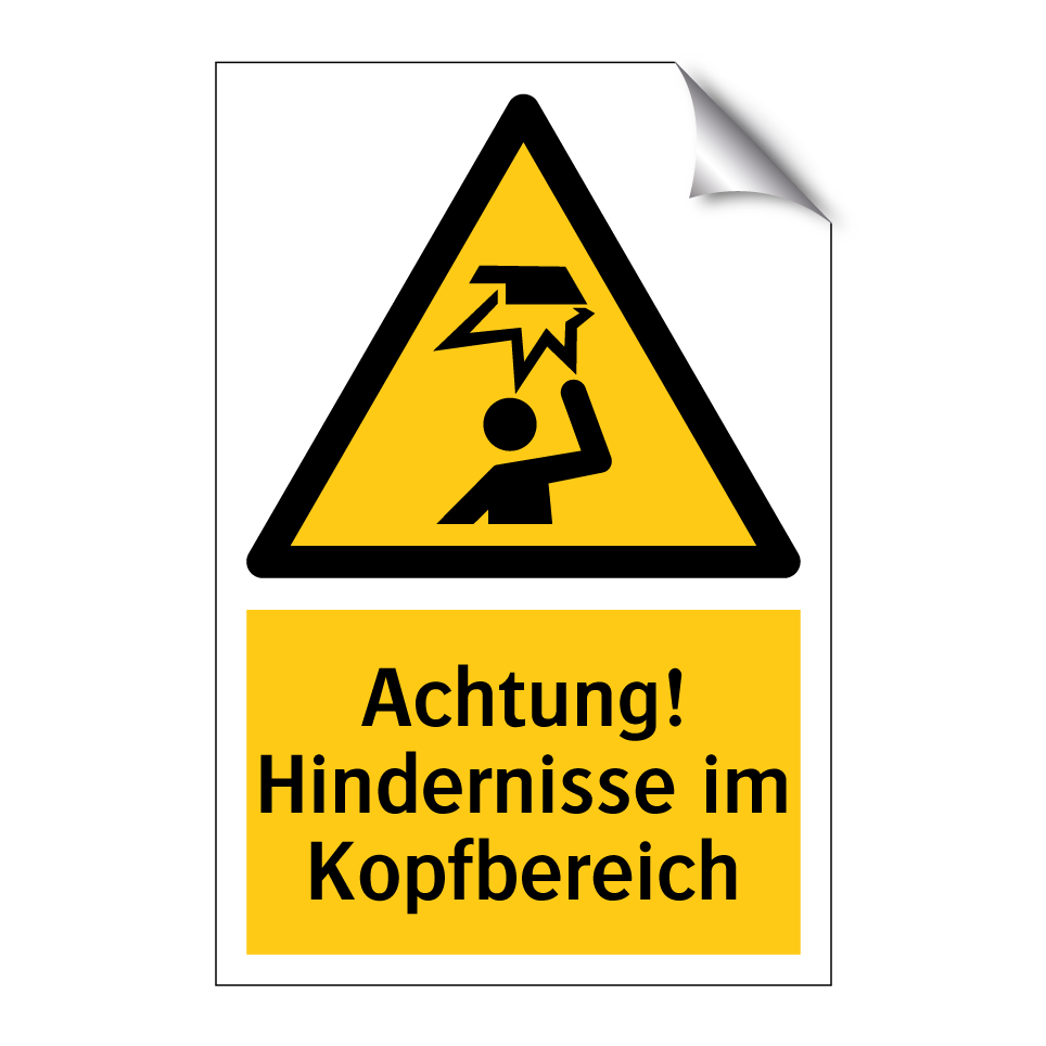 Achtung! Hindernisse im Kopfbereich