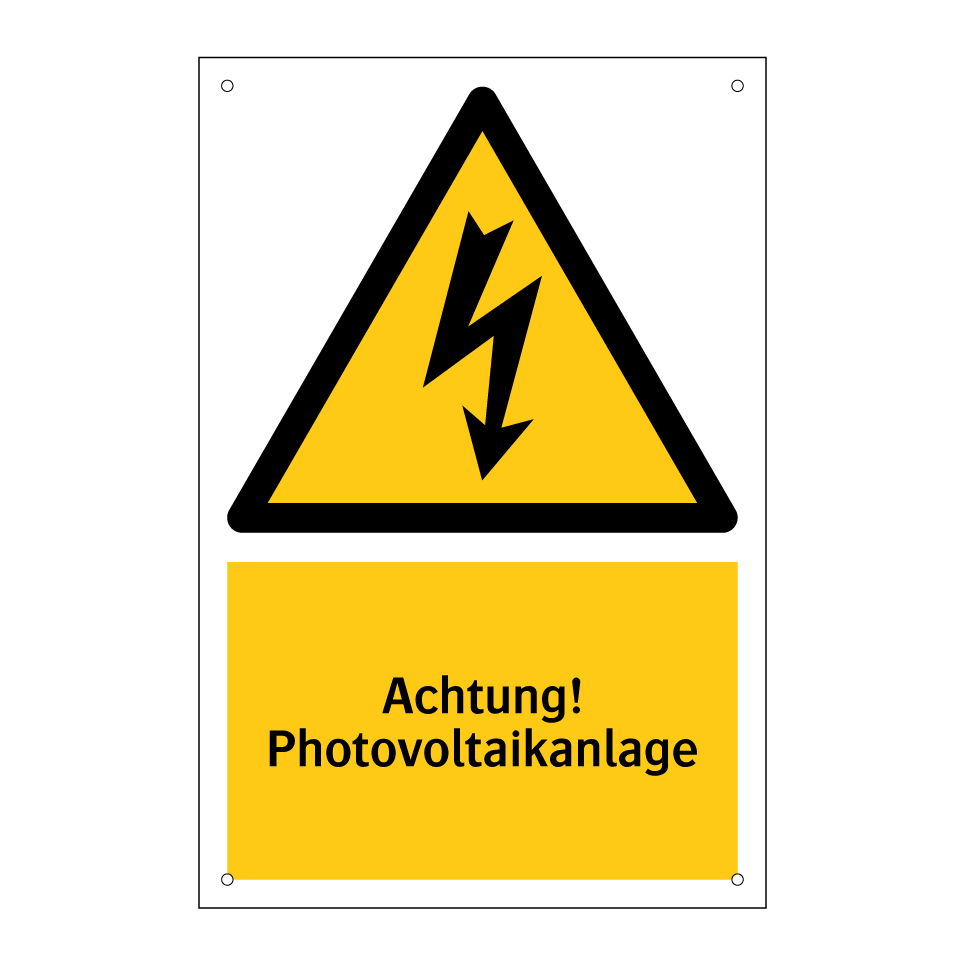 Achtung! Photovoltaikanlage