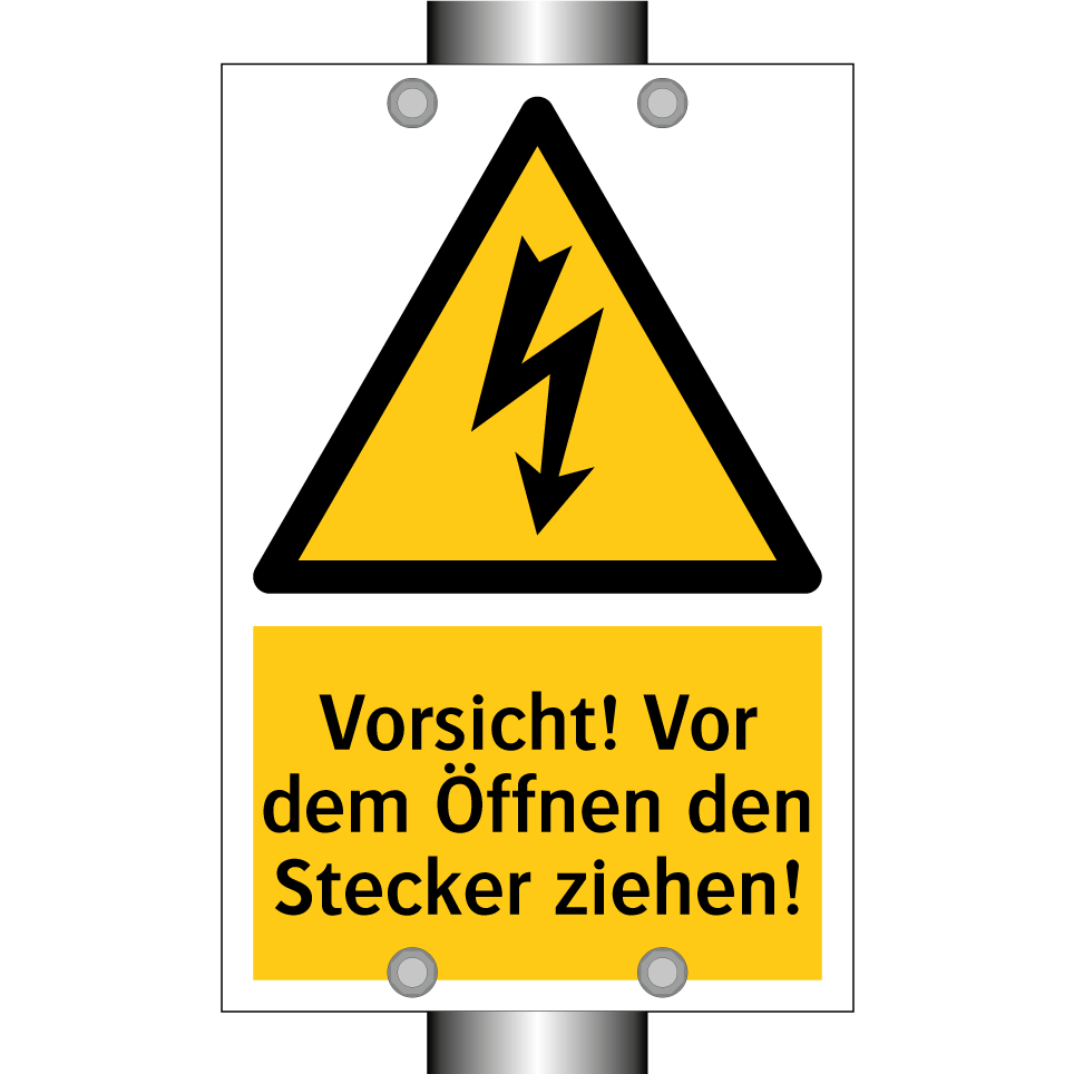 Vorsicht! Vor dem Öffnen den Stecker ziehen!