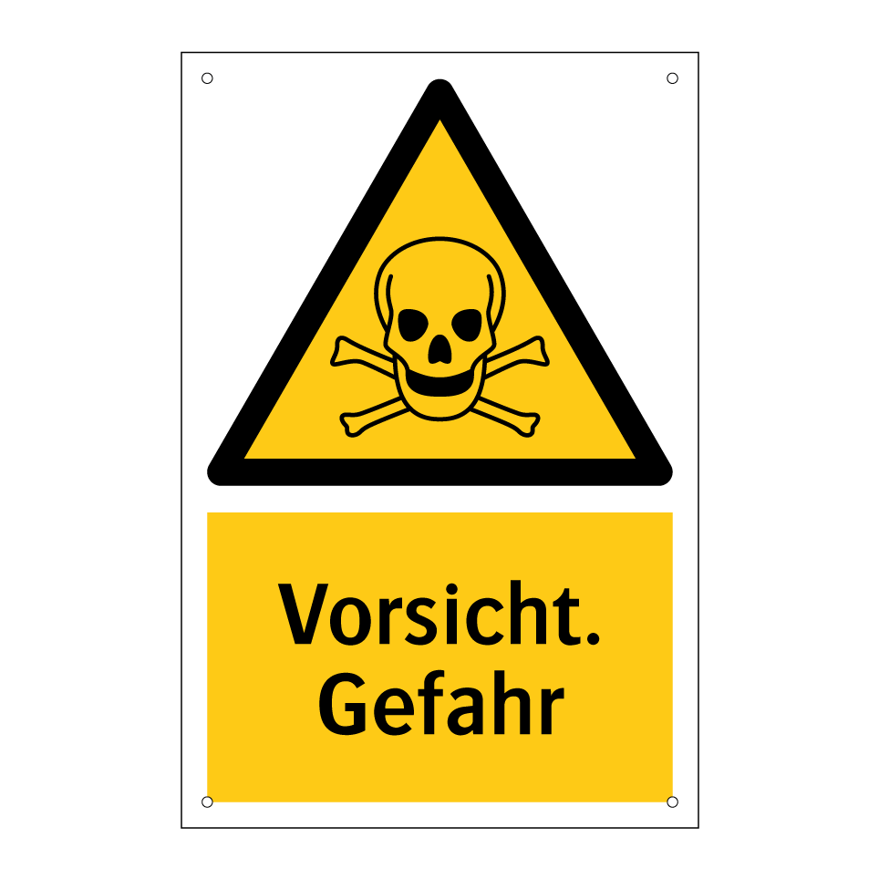Vorsicht. Gefahr
