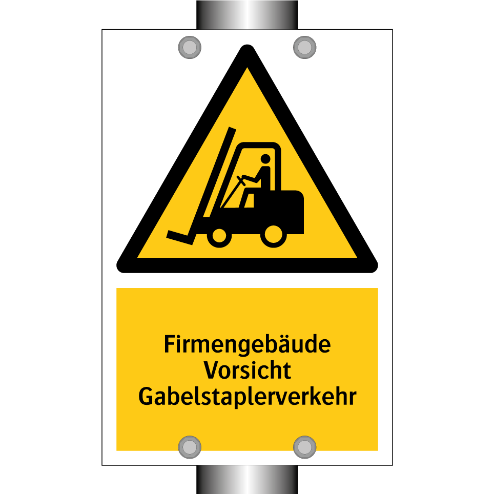 Firmengebäude Vorsicht Gabelstaplerverkehr