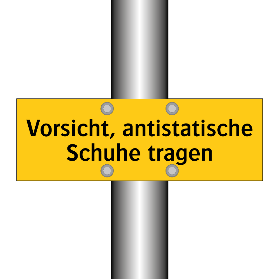 Vorsicht, antistatische Schuhe tragen
