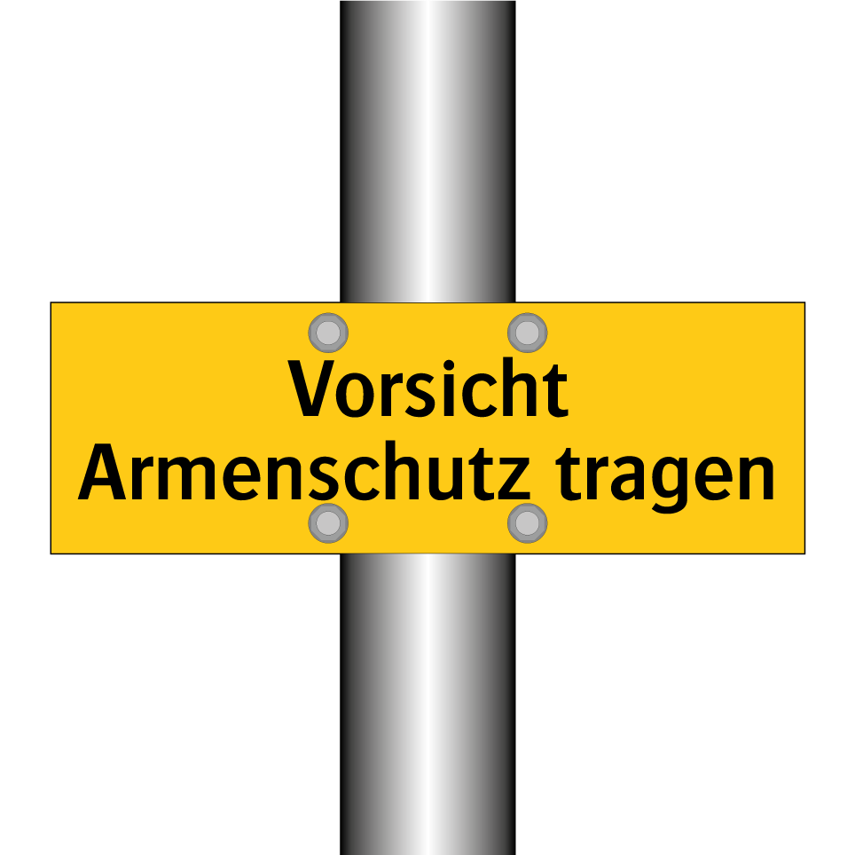 Vorsicht Armenschutz tragen
