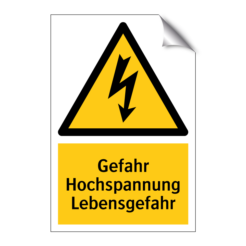 Gefahr Hochspannung Lebensgefahr