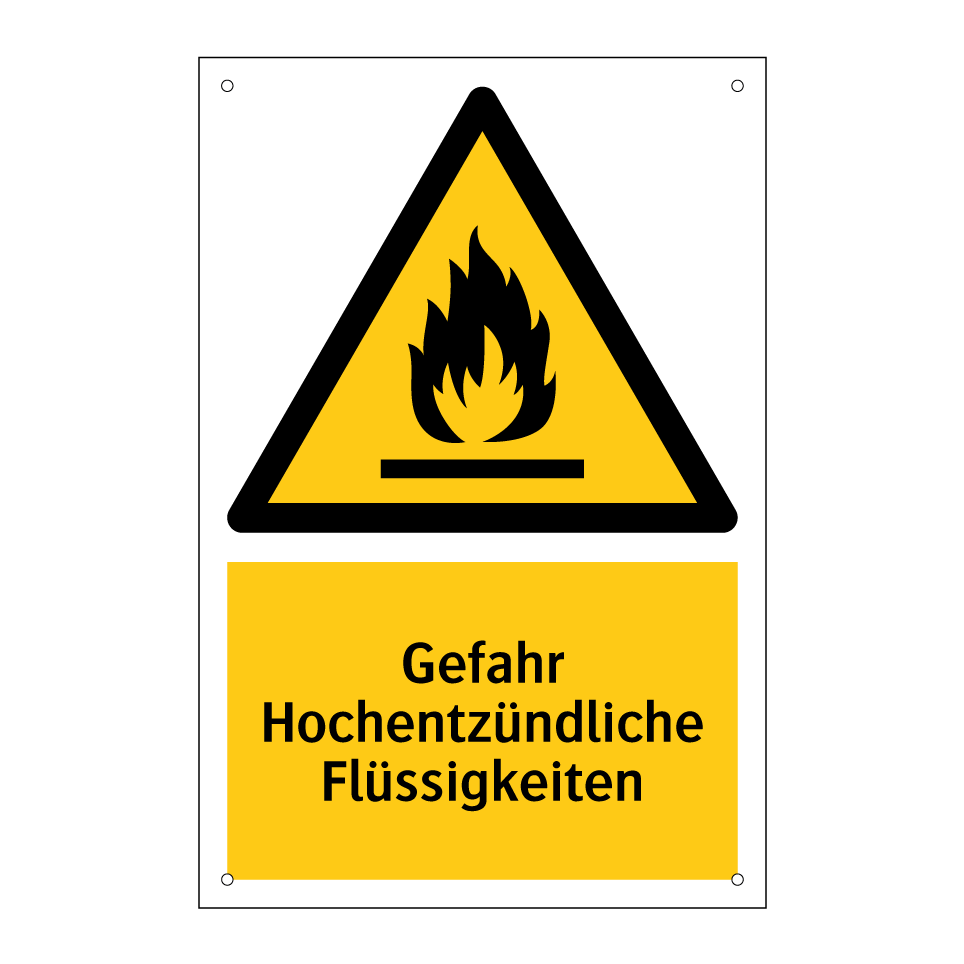 Gefahr Hochentzündliche Flüssigkeiten